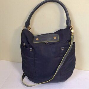 Marc Jacobs Preppy Natasha Nylon Convertible Crossbody Shoulder Hobo Pocket Logo